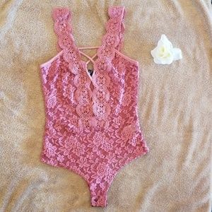 Windsor Pink Lace Bodysuit